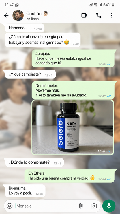 Selerb NAD+ Energía y Vitalidad Masculina